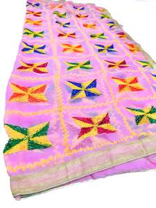 Chiffon based beautiful Phulkari Dupatta