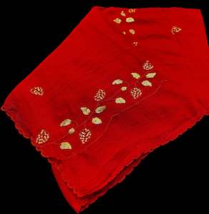 Embroidered Dupatta: Pure chiffon based embroidery design with sequins work dupatta