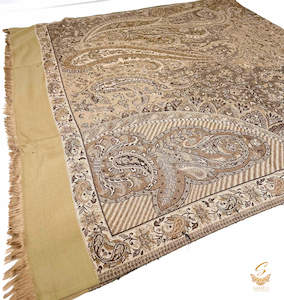 Dusky Beige colour hand woven pure and soft woolen shawl