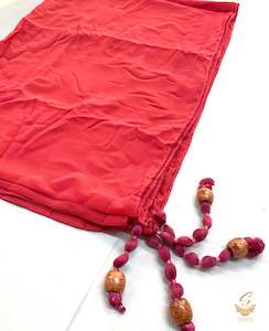 Hijaab: Rose petal colour georgette based beautiful hijab