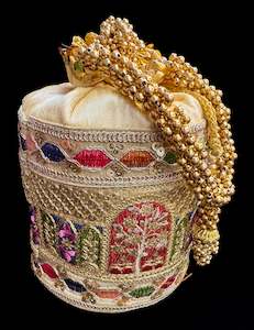 Embroidery with stones  work hand bag /potli bag