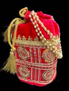 Embroidery with stones  work hand bag /potli bag