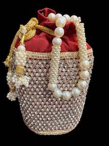 Embroidery with stones  work hand bag /potli bag