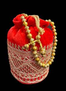 Velvet based Embroidery with stones  work hand bag /potli bag