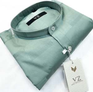 Cotton based beautiful mat look plain Chinese Collar Shirt