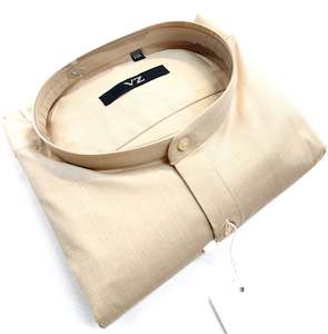 Cotton based beautiful mat look plain Chinese Collar Shirt