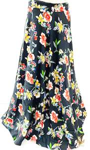 multicolour beautiful floral print soft fabric multi flared skirts