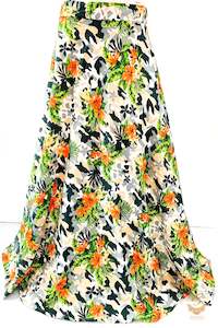 Multicoloured beautiful floral print soft fabric multi flared skirts