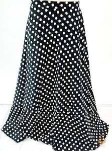 Polka Dots beautiful floral print soft fabric multi flared skirts