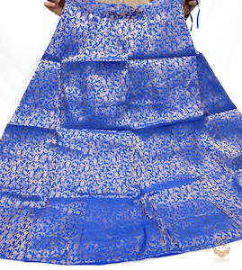 Royal Blue colour Brocade Silk based big flared skirt (can be styled with Poncho…