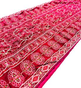 Groom Pagdi Groom Sherwani Dupatta: Hot Pink colour velvet based golden embroidery work  Dulha Sherwani shawl