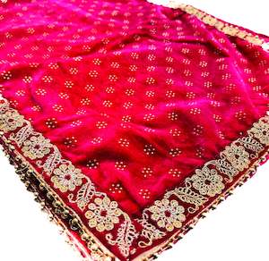 Hot Pink colour velvet based golden print work  Dulha Sherwani shawl