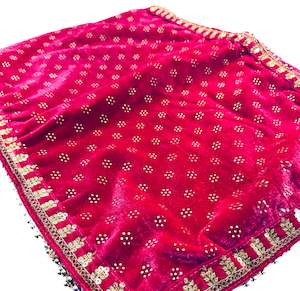 Hot Pink colour velvet based golden print work  Dulha Sherwani shawl