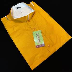 Guru Shirts Or Kurta: Honey color Plain cotton based Men’s short length kurti (31 inches - 36 inches)according to sizes