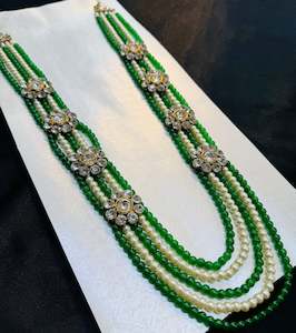 Heavy work with stones and Pearls beautiful mala for groom sherwani