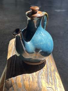 Multi Blue glazed Jug with lid