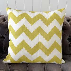 Linen - household: Light Mustard Linen Cotton Cushion Cover