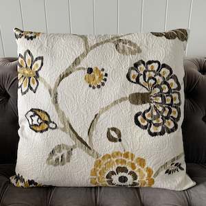 Linen - household: Floral Cotton Cushion Cover