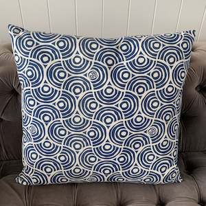 Blue & White Cotton Cushion Cover