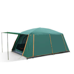 Silver Coated Tent Camping Tent 430x305x203cm - Green