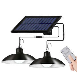 Double Head Solar Pendant Light