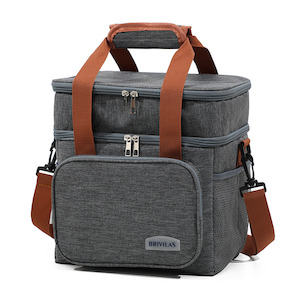 Insulated Lunch Cooler Bag - Grey