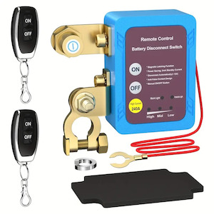 Electronic goods: Wireless Remote 240A Car Battery Disconnect Relay Master Cut-off Switch Isolator