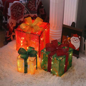 Electronic goods: 3PCS Gift Box Set Christmas Lights LED Xmas