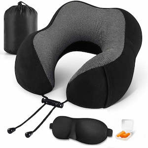 Travel Pillow with Eye Mask Earplugs