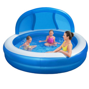 Bestway 241x 241x140CM Inflatable Swim Center Family Pool with Sunshade