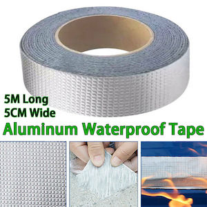 5cmx5M Waterproof Tape Butyl Seal Rubber Roof Repair Aluminum Foil Tape