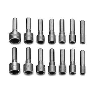 14Pcs 1/4 Inch Hex Shank Power Nut Driver Drill Bit Set Socket Wrench