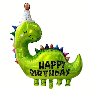 Green Dinosaur Happy Birthday Balloon