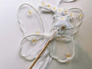 Daisy Bundle - Fairy wings, wand and daisy flower crown samanthastokesbridal