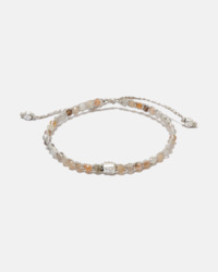 Peach Moonstone Bracelet | Silver