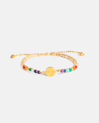 Mindfulness 7 Chakras Lemon Quartz Bracelet | Gold