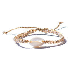 Jewellery: Crystal Light Shell Bracelet | Gold