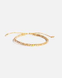 Jewellery: Crystal Metallic Nugget Bracelet | Gold