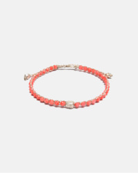 Pink Coral Bracelet | Silver