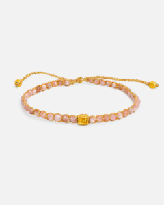 Rhodochrosite Bracelet | Gold