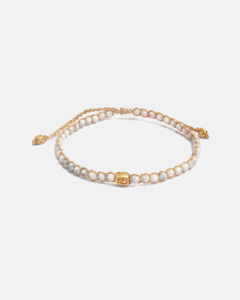 Jewellery: Howlite Bracelet | Gold