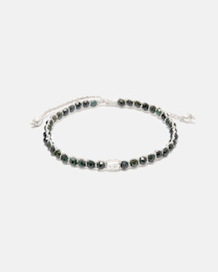 Dark Green Aventurine Bracelet | Silver