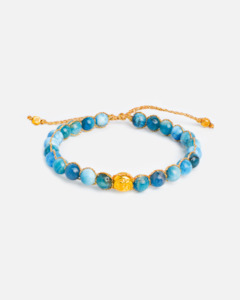 Jewellery: Apatite 6MM Bracelet | Gold