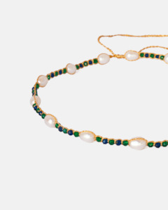 Pearl & Gemstone Horizon Choker | Gold