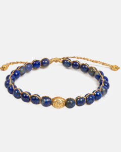 Jewellery: Lapis Lazuli 6mm Bracelet | Gold