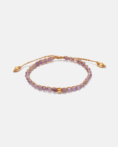 Amethyst Nugget Kids Bracelet | Gold