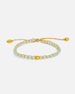 Chalcedony Nugget Kids Bracelet | Gold