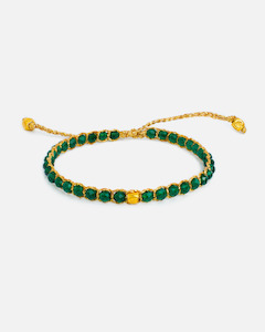 Green Spinel Nugget Kids  Bracelet | Gold