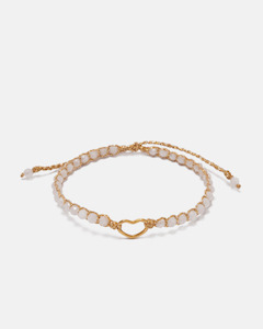 Moonstone Kids Heart  Bracelet | Gold