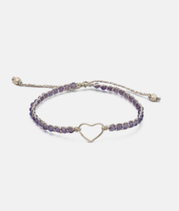 Jewellery: Lavender Amethyst Heart from Zambia | Silver